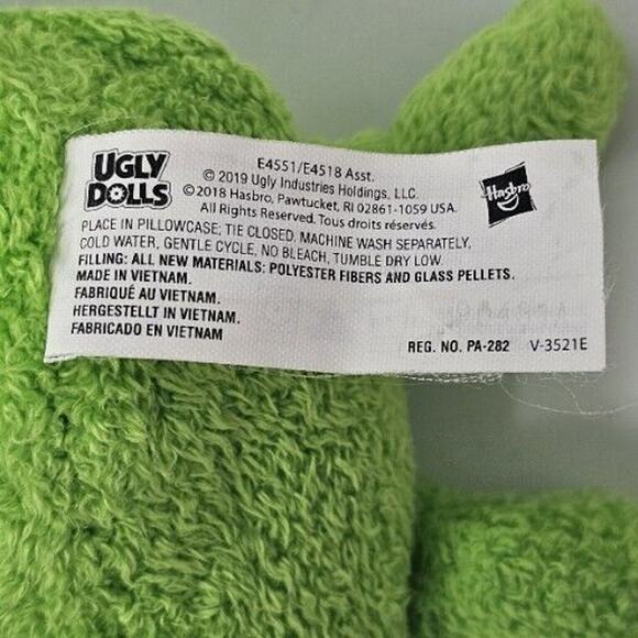 Hasbro Ugly Doll OX Bright Green 8in Plush Stuffed Animal 2019 EUC - Picture 4 of 9